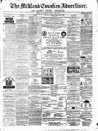 cover page of Midland Counties Advertiser published on May 13, 1875